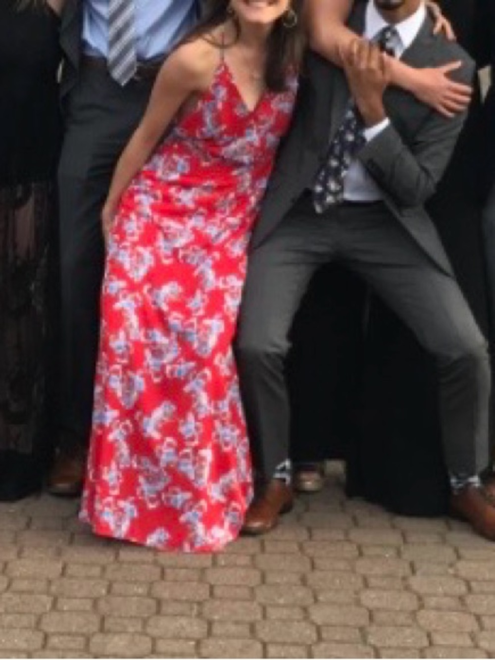 Lush Red Floral Slip Maxi Dress